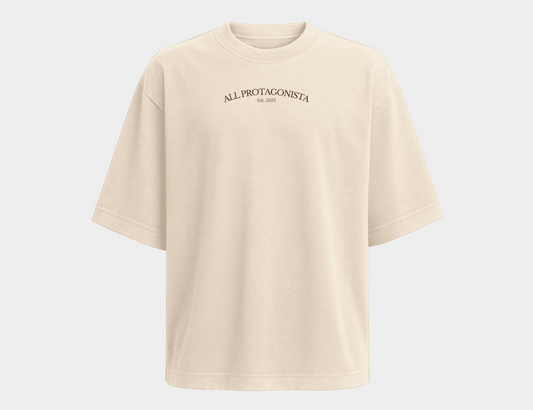Polera oversize One book thousand feelings - Beige