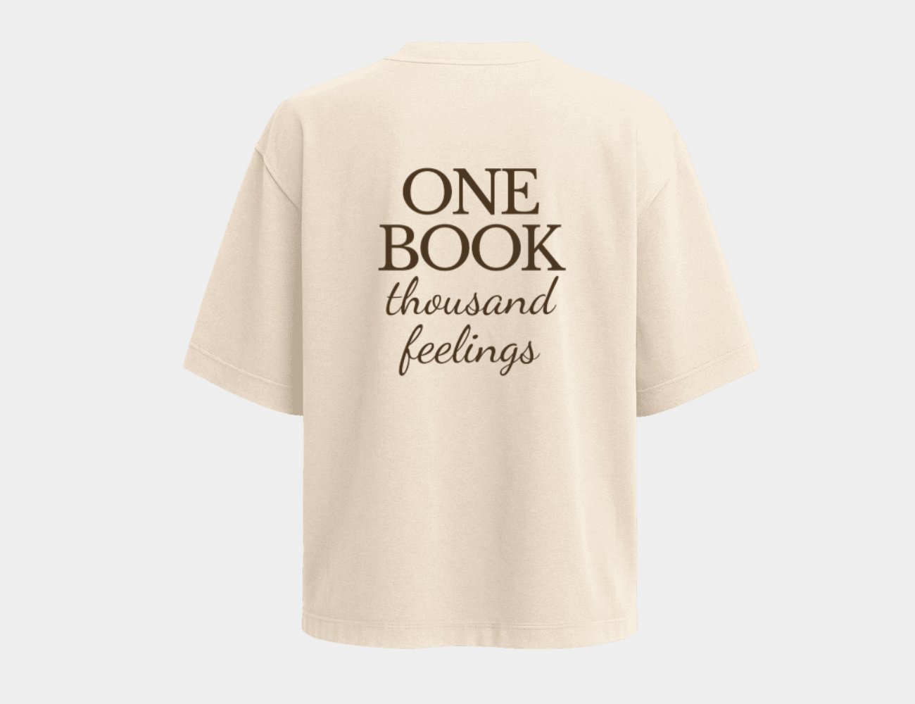 Polera oversize One book thousand feelings - Beige